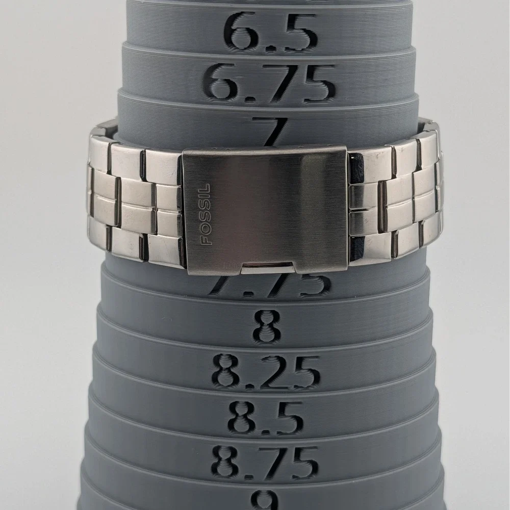Fossil FS-4448 Men's Genuine Diamond Accent Y2K 2000s Rectangular Watch 38mm Box